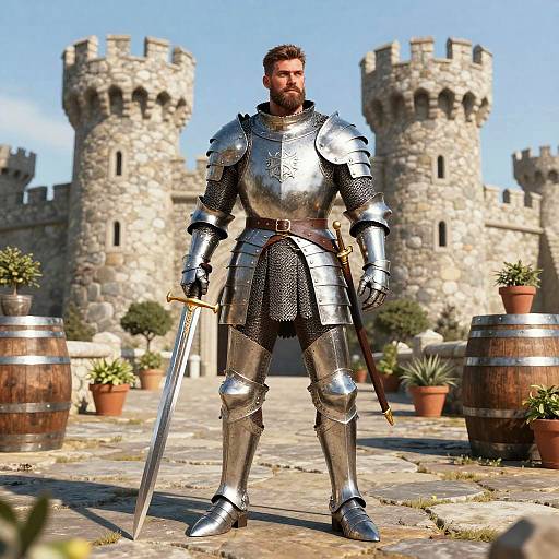 Medieval Knight in Shining Armor