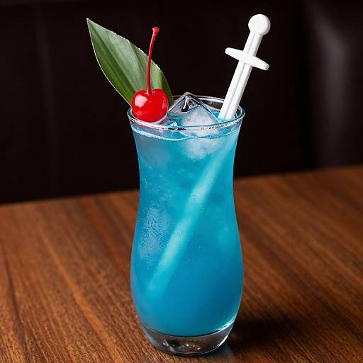 Blue Hawaiian Cocktail on the Rocks