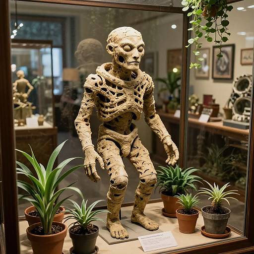 Vintage Museum Creature Display