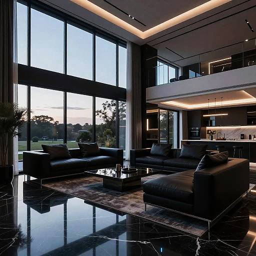 Opulent Black Mansion Interior Design