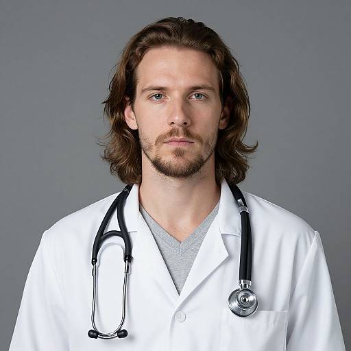 Portrait of Male Doctor in Lab Coat