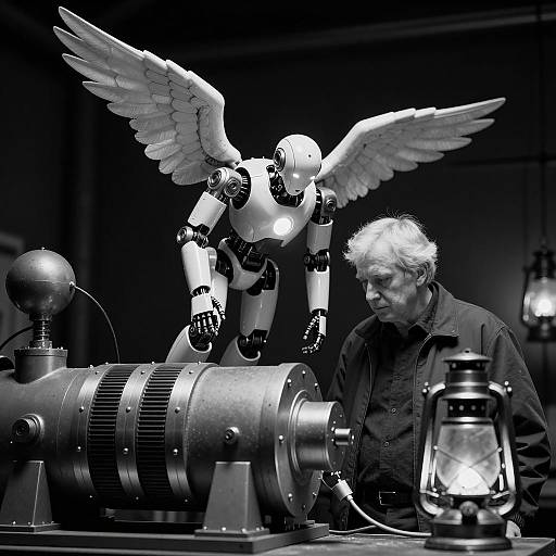 Mysterious Man and Mechanical Behemoth