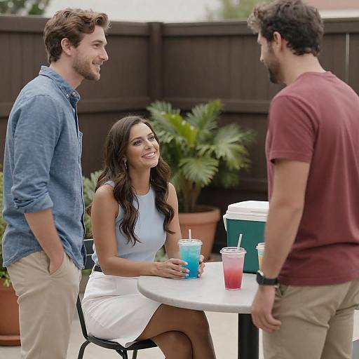 Sunny Backyard Gathering with Friends