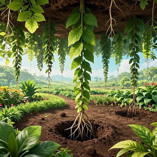 Upside-Down Gardens with Inverted Roots