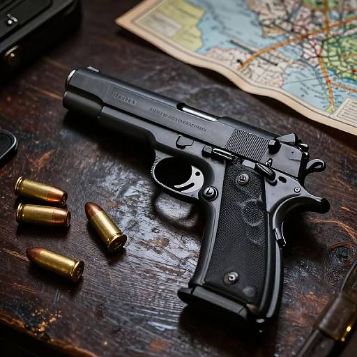 Photorealistic Colt 1911 Horror Scene