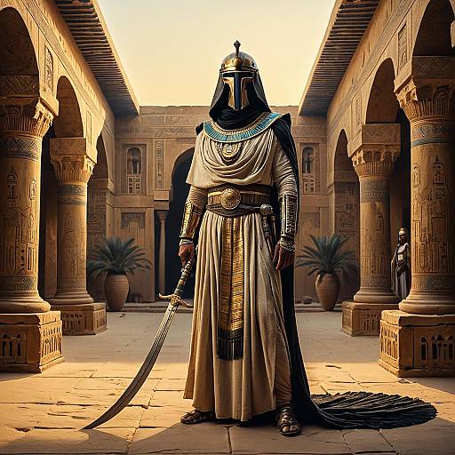Fantasy Tusken Raider Cleopatra in Ancient Desert Palace