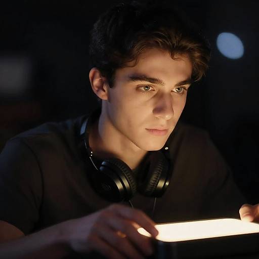 Intense Portrait of a Young Man