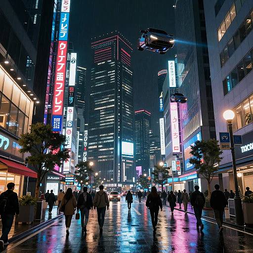 Futuristic Tokyo Cyberpunk Nightscape