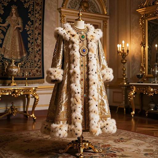 Royal Jeweled Mantle in Castle