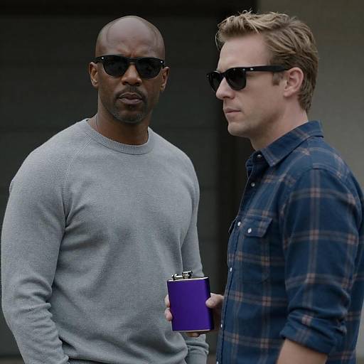 Intense Dual Portrait of Two Men