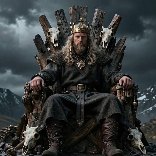 Viking Chieftain on Throne
