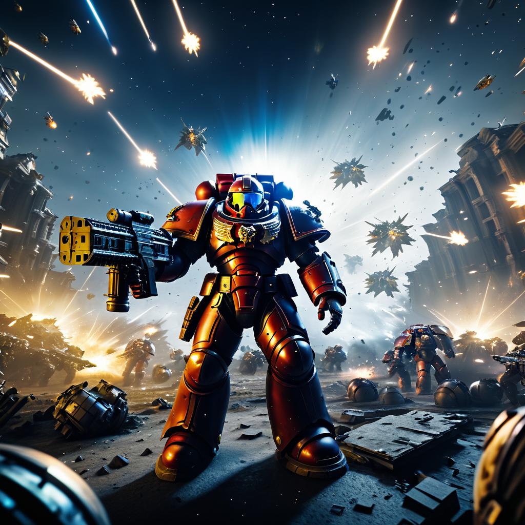 Cinematic Fisheye Space Marine Battleground