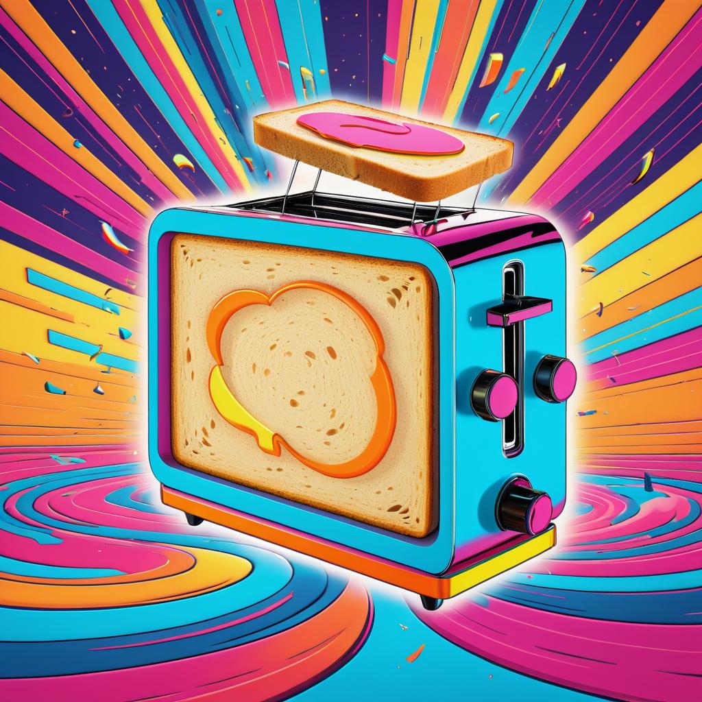 Surreal Comic Art: Flying Toaster Adventure