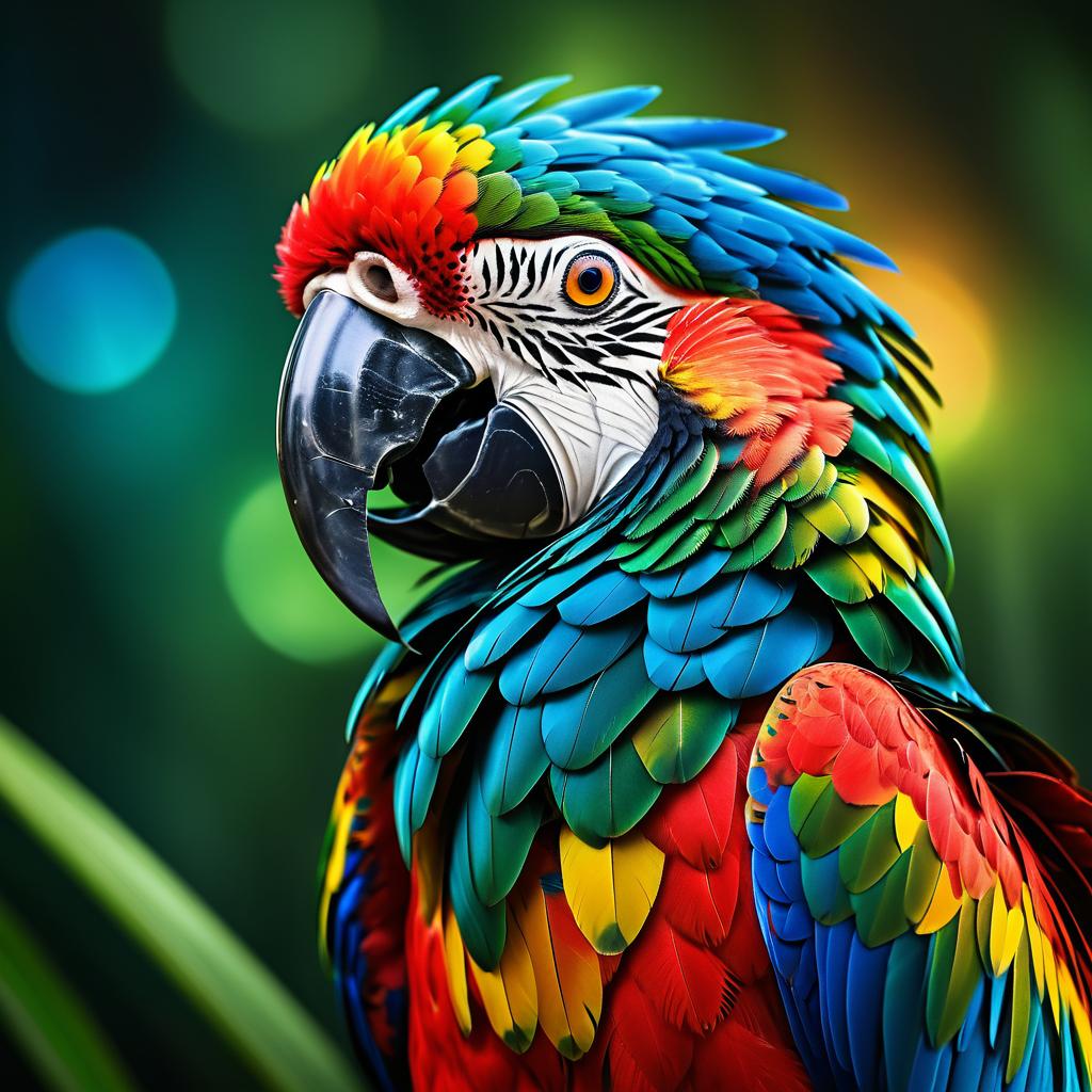 Stunning Tattooed Macaw in High Resolution