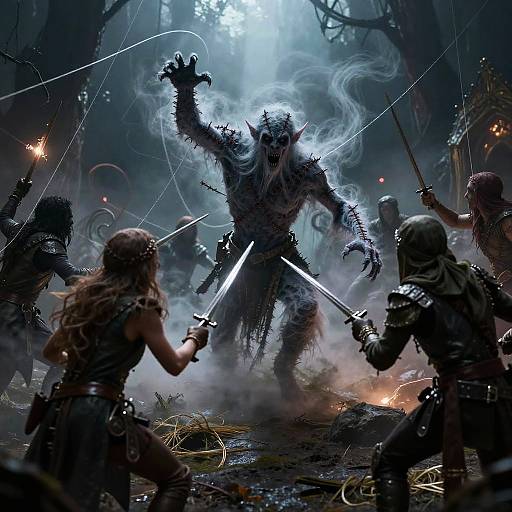 Epic Fantasy Battle with Stitchwraith