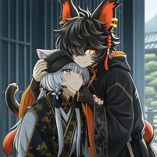 Illustration of Aak (arknights), arknights in the style of Lielos