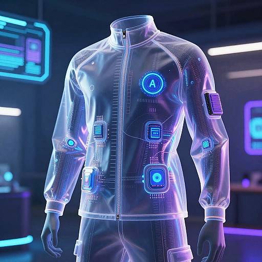 Futuristic AI-Enhanced Clothing Visualization