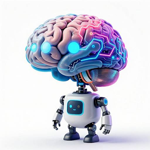 Friendly Robot with Cybernetic Brain