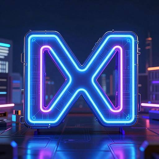 Futuristic Neon Ambigram Design