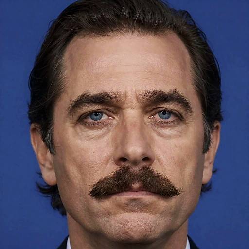 Serious Portrait of a Middle-Aged Man