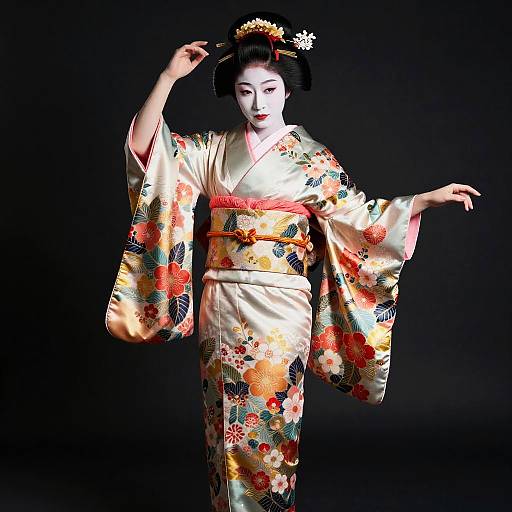 Infrared Portrait of Elegant Geisha