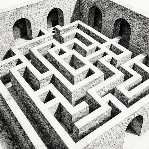 Escher-Inspired Surreal Labyrinth Maze