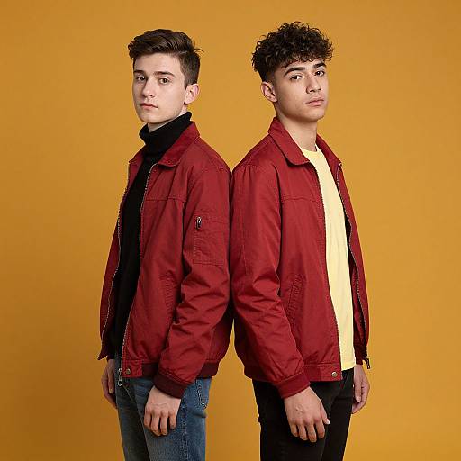 Two Men in Red Jackets
