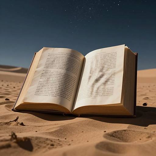 Mystical Desert Book Beneath Stars