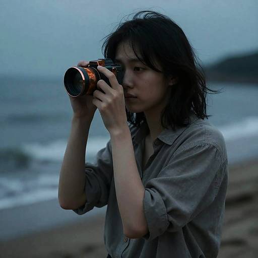 Wistful Seaside Poet — Cinematic Rangefinder Portrait