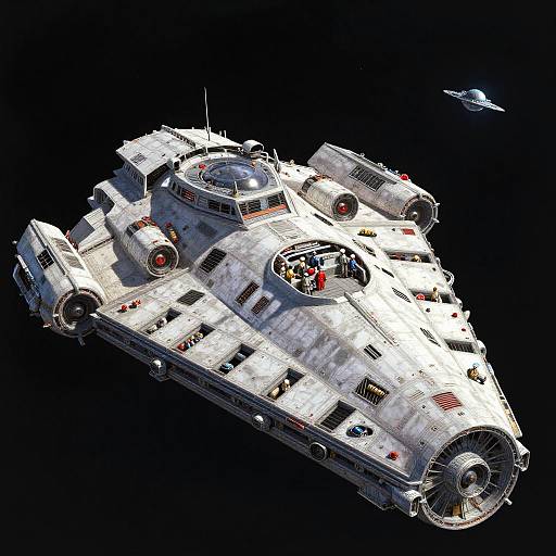 Massive Armored Star Wars Cruiser in Space