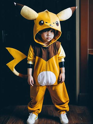 Child in Raichu Costume