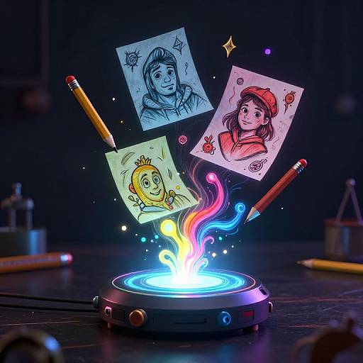 Magical Glowing Illustration Generator
