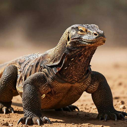 Fierce Komodo Dragon Digital Portrait