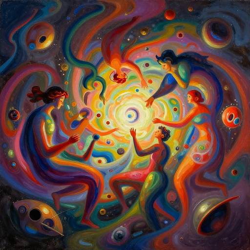 Surreal Dreamscape with Vibrant Chaos