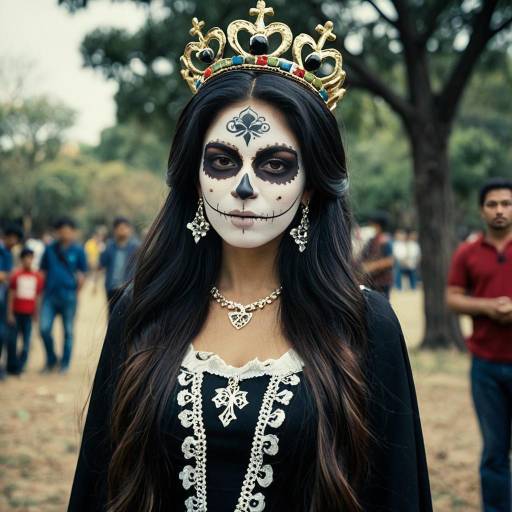 Catrina Costume with Outdoor Scene