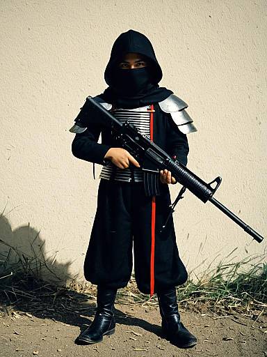 Scarecrow Costume Boy with Weapon