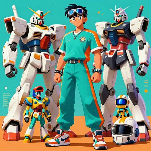 Futuristic 2000s Mecha Collage