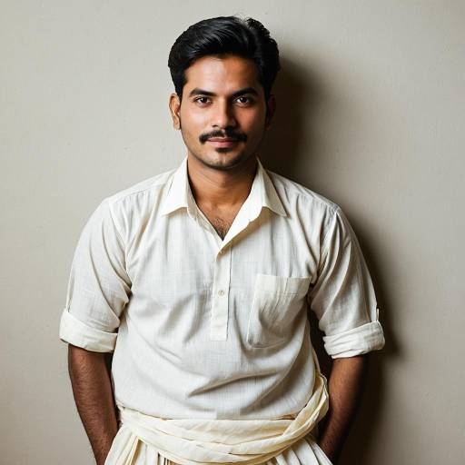 Indian Man in Traditional Dhoti Outfit