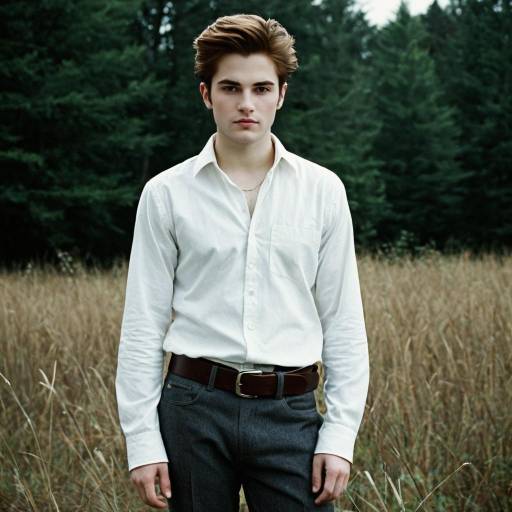 Young Man in Edward Cullen Costume Outdoors