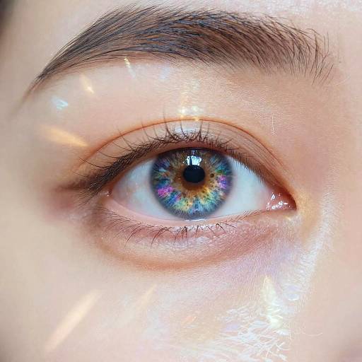 Vibrant Multicolor Iris Close-Up