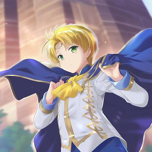 Illustration of Alfred (fire emblem), fire emblem in the style of Komatsu eiji