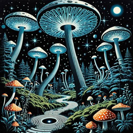 Psychedelic 70s Sci-Fi Jungle Collage Psychedelic 70s Sci-Fi Jungle Collage