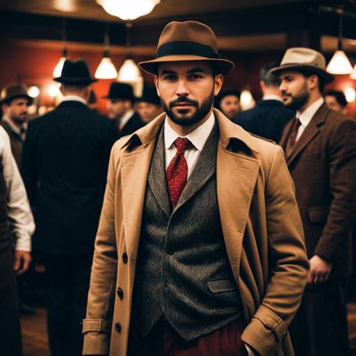 Man in Vintage Speakeasy Outfit