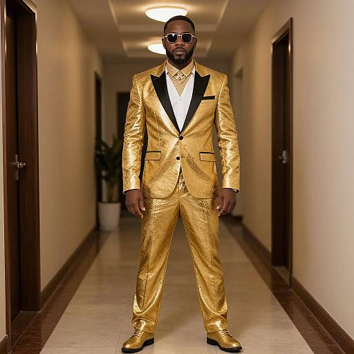 Gold Hip Hop Style Man