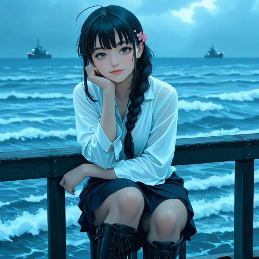 Grateful Admiral on Stormy Sea