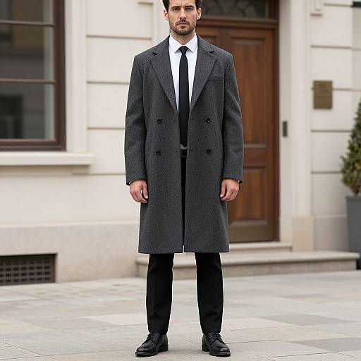 Man in Overcoat and Tie