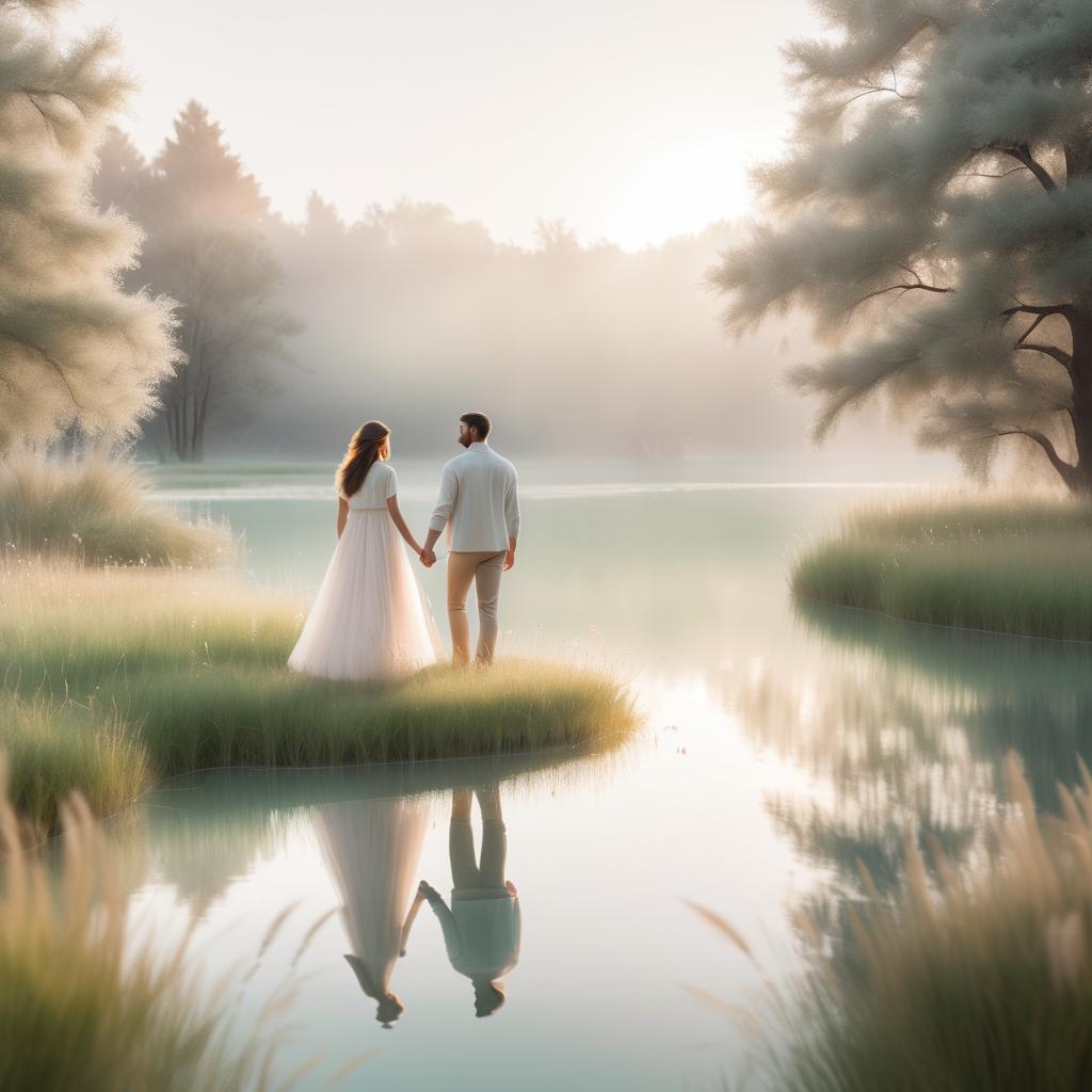 Dreamy Couple in Serene Nature Photography