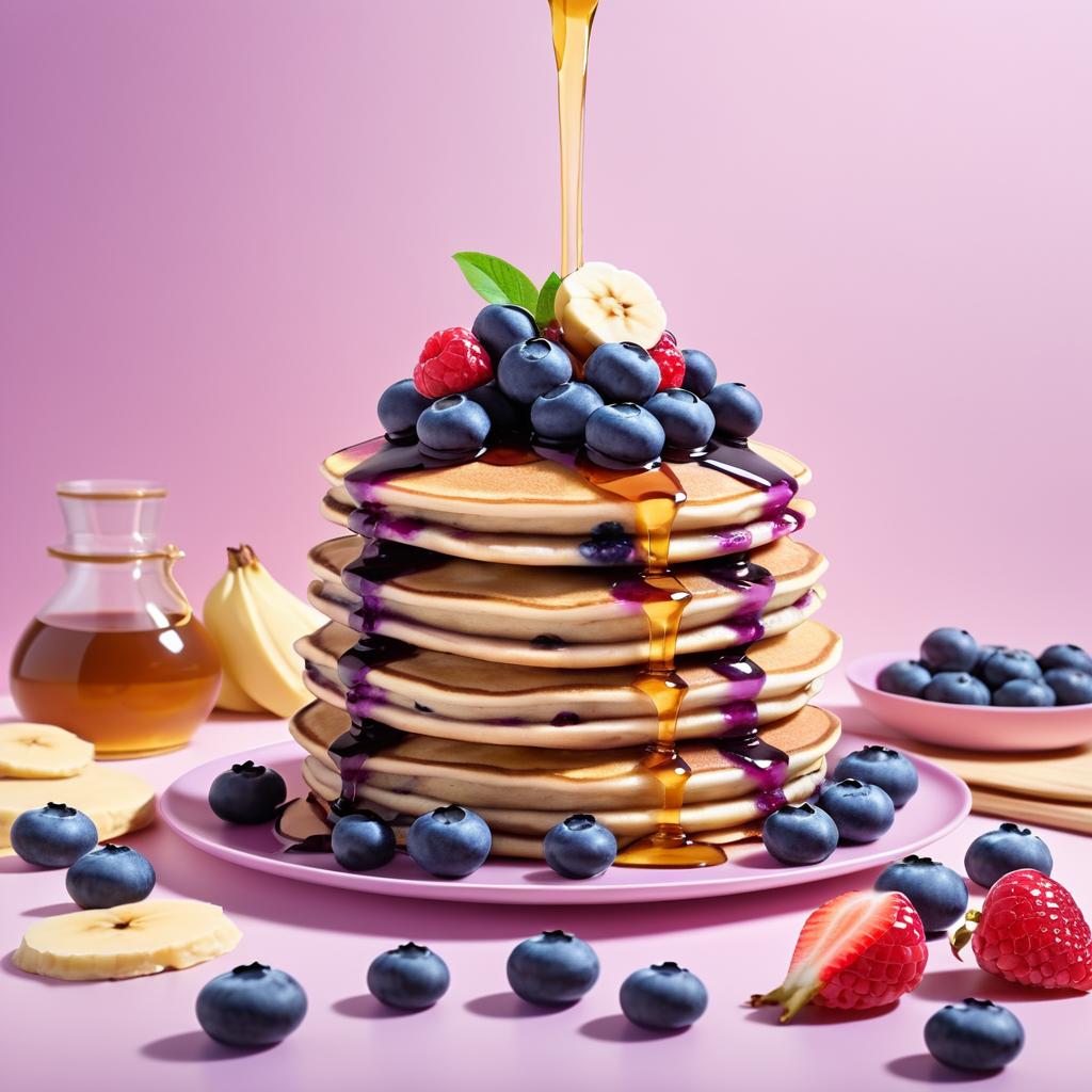 Mouthwatering Pancakes in Pastel Harmony