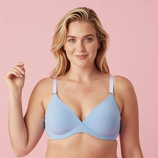 Portrait of a Smiling Woman in Blue