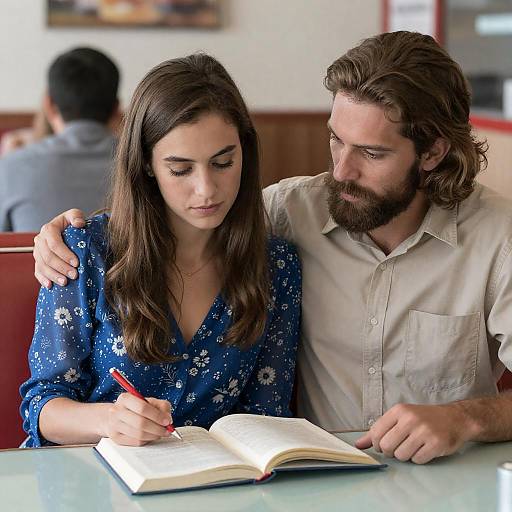 Intimate Moment in a Diner Booth
